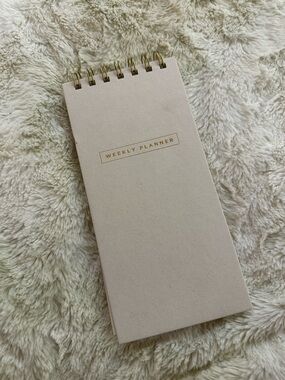 Threshold Cream Weekly Planner with Gold Spiral